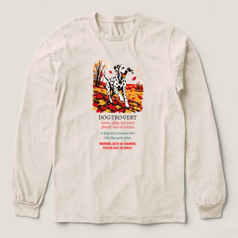 Dalmatian Dogtrovert Mom Tri-Blend Shirt
